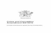 Crime and Corruption Amendment Bill 2016