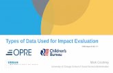 Types of Data Used for Impact Evaluation