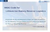 IMDG Code for Lithium Ion Battery Reverse Logistics
