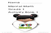 Name Mental Math Grade 1 Activity Book 1