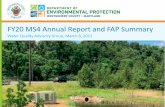 FY20 MS4 Annual Report and FAP Summary