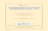 CELEBRATION OF NATIONAL MATHEMATICS DAY - 2020