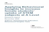 Applying Behavioural Insights to increase female students ...