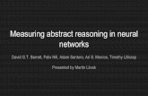 Measuring abstract reasoning in neural Presented by Martin ...