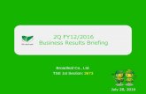 2QFY2016 Business Results Briefing - BroadLeaf