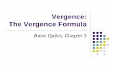 Vergence III: The Vergence Formula