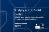 Studying AI in its Social Context - Europa