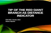 TIP OF THE RED GIANT BRANCH AS DISTANCE INDICATOR - ESO