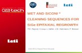 WET AND SICONI CLEANING SEQUENCES FOR SiGe EPITAXIAL REGROWTH