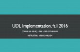 UDL Implementation, fall 2016 - Dawson College