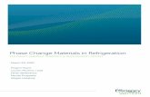 Phase Change Materials in Refrigeration