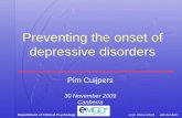 Preventing the onset of depressive disorders