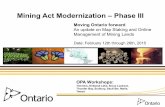 Mining Act Modernization – Phase III