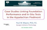 Case Studies Linking Foundation Performance and In-Situ ...
