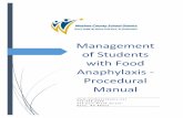 Management of Students with Food Anaphylaxis - Procedural ...