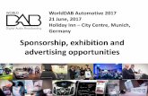 Sponsorship, exhibition and advertising opportunities