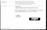 GGD-93-100FS Tax Administration: Examples of Waste and ...