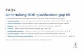 FAQs: Undertaking RDR qualification gap fill