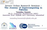 Severo Ochoa Research Seminar : The Journey of ...