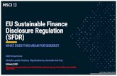 EU Sustainable Finance Disclosure Regulation (SFDR) - MSCI