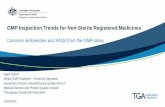GMP Inspection Trends for Non-Sterile Registered Medicines