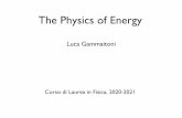 Corso di Laurea inFISICA The Physicsof Energy