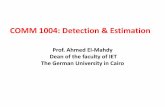 COMM 1004: Detection & Estimation - GUC