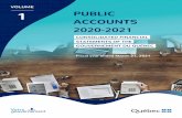 Public accounts 2020-2021 – Volume 1