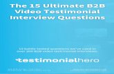over 200 B2B video testimonial interviews. 15 battle ...