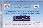 CAPTURE EFFICIENCY OF INTEGRAL FUME EXTRACTION TORCHES FOR ...