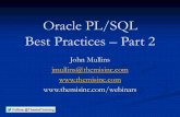 Oracle PL/SQL Best Practices – Part 2