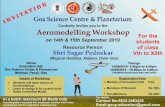Cordially invites you to the Aeromodelling Workshop For the