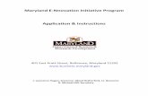 Maryland E-Nnovation Initiative Program Application ...