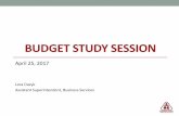 BUDGET AND LCAP STUDY SESSION BUDGET STUDY SESSION