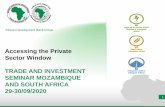 Accessing the Private Sector Window TRADE AND INVESTMENT ...
