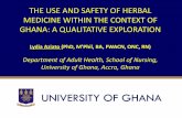 THE USE AND SAFETY OF HERBAL MEDICINE WITHIN THE …