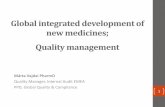 Global integrated development of new medicines; Quality ...