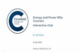 Energy and Power MSc Courses Interactive chat - Cranfield