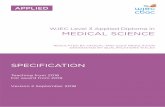 WJEC Level 3 Applied Diploma in MEDICAL SCIENCE
