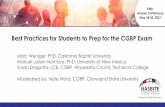 Best Practices for Students to Prep for the CGBP Exam