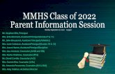 MMHS Class of 2022 Parent Information Session