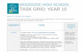 WOODSIDE HIGH SCHOOL TASK GRID: YEAR 10