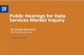 Public Hearings for Data Services Market Inquiry