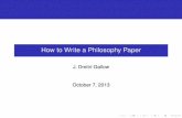 How to Write a Philosophy Paper - University of Michigan