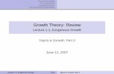 Growth Theory: Review - University of Southampton