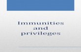 Immunities and privileges - Federal Public Service Foreign ...