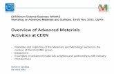 Overview of Advanced Materials Activities at CERN