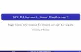 CSC 411 Lecture 8: Linear Classification II