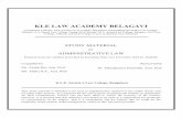 KLE LAW ACADEMY BELAGAVI - B. V. Bellad Law College