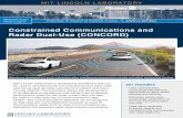 Constrained Communications and Radar Dual-Use (CONCORD)